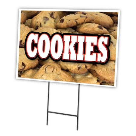 Signmission Cookies Yard Sign & Stake outdoor plastic coroplast window, C-1216-DS-Cookies C-1216-DS-Cookies